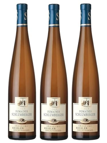 3x 0,75l - 2022er - Domaines Schlumberger - Gewurztraminer - Grand Cru Kessler - Alsace Grand Cru A.O.P. - Elsass - Frankreich - Weißwein trocken von Domaines Schlumberger