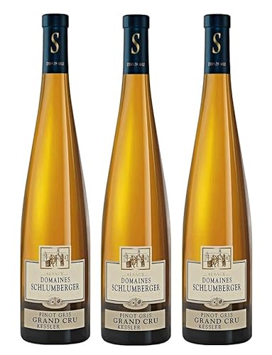 3x 0,75l - 2022er - Domaines Schlumberger - Pinot Gris - Grand Cru Kessler - Alsace Grand Cru A.O.P. - Elsass - Frankreich - Weißwein trocken von Domaines Schlumberger