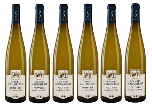 6x 0,75l - 2021er - Domaines Schlumberger - Les Princes Abbés - Pinot Gris - Alsace A.O.P. - Elsass - Frankreich - Weißwein trocken von Domaines Schlumberger