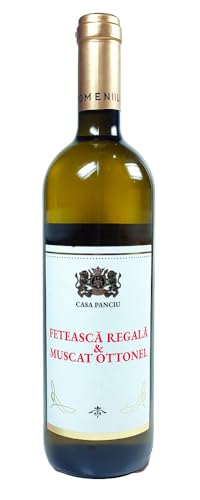 Domeniile Panciu | Casa Panciu - Feteasca Regala & Muscat Ottonel - Rumänischer Weißwein halbtrocken | 0.75 L | D.O.C. – C.M.D. | Jahrgang 2022 von Domeniile Panciu