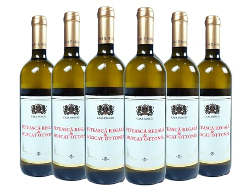 Domeniile Panciu | Casa Panciu - Feteasca Regala & Muscat Ottonel - Rumänischer Weißwein halbtrocken | Weinpaket (6 x 0.75 L) D.O.C. – C.M.D. | Jahrgang 2022 von Domeniile Panciu
