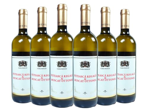 Domeniile Panciu | Casa Panciu - Feteasca Regala & Muscat Ottonel - Rumänischer Weißwein halbtrocken | Weinpaket (6 x 0.75 L) D.O.C. – C.M.D. | Jahrgang 2023 von Domeniile Panciu