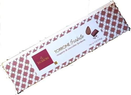 Domori Torrone Friabile Ricoperto Cioccolato Fondente Gr 100 von Domori