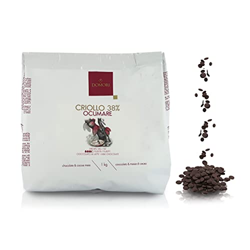 Kochschokolade: Ocumare Vollmilchschokoladen-Tropfen - Criollo-Kakao 38%, 1 Kg von Domori