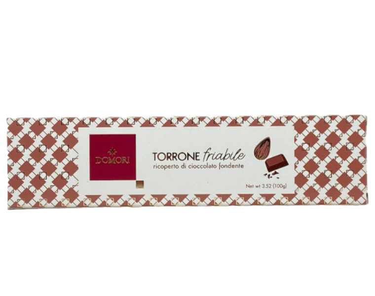 Krümeliger Nougat umhüllt von dunkler Schokolade Krümeliger Nougat umhüllt von dunkler Schokolade von Domori