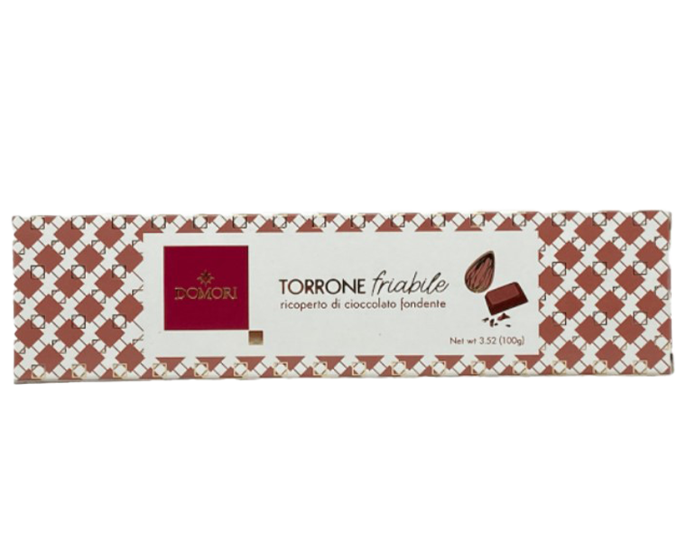 Krümeliger Nougat umhüllt von dunkler Schokolade von Domori
