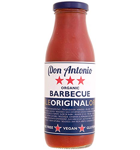 Don Antonio - Bio Barbecue-Sauce, 350 ml, leckere und vielseitige Würzsauce, mit einer aromatischen Mischung aus Koriander, Chili, Knoblauch und anderen Kräutern gewürzt, fruchtig-würziger Genuss von Don Antonio