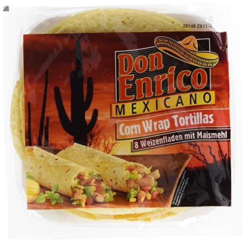 Don Enrico Corn Wrap Tortillas 8 Stück, 12er Pack (12 x 320 g) von Don Enrico