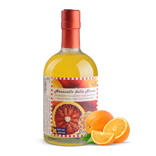Don Melo Arancello della Nonna – 500ml Orangenlikör 25% vol. - aus italienischen Orangen, vegan & ohne künstliche Zusatzstoffe - aromatischer Likör, ideal als Aperitiv oder Digestiv von Don Melo