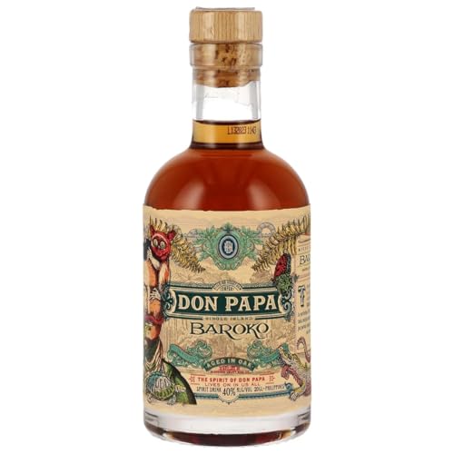 Don Papa Baroko Mini | Premium Spirituose auf Rumbasis | Exotischer Geschmack | Aus "Black Gold" Melasse gebrannt | 40% Vol. | 200ML von Don Papa