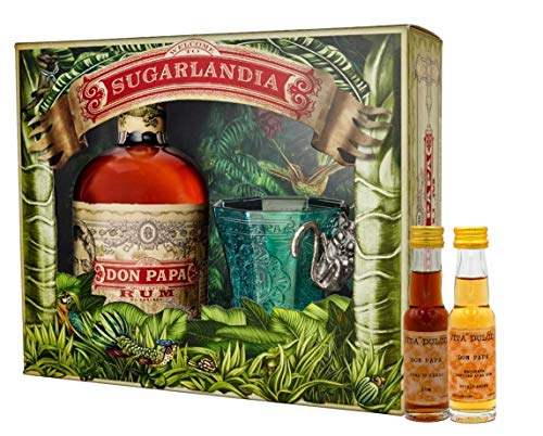 Don Papa Geschenkset - Rum 0,7l + Glas + 2 Vita Dulcis Miniaturen 0,02l (Don Papa 10 Jahre, Don Papa Masskara) - Rum aus Negros von Don Papa