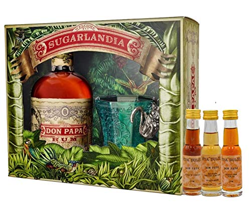 Don Papa Geschenkset - Rum 0,7l + Glas + 3 Vita Dulcis Miniaturen 0,02l (Don Papa 10 Jahre, Don Papa Masskara, Don Papa Sherry Cask) - Rum aus Negros von Don Papa