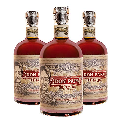 Don Papa | Rum | 3 x 700 ml | 40% Vol. | Über 7 Jahre in amerikanischen Eichenfässern gereift | Leichter & fruchtiger Duft | Aromen von Vanille, Honig & kandierten Früchten | Langer & reichhaltiger Abgang | Aus Zuckerrohr von Don Papa