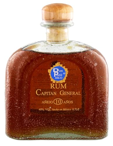 Don Perfil I Capitan Gernal Anejo-Rum I 700 ml Flasche I 40% Volume I 10 Jahre alter Rum aus Mexiko von Don Perfil