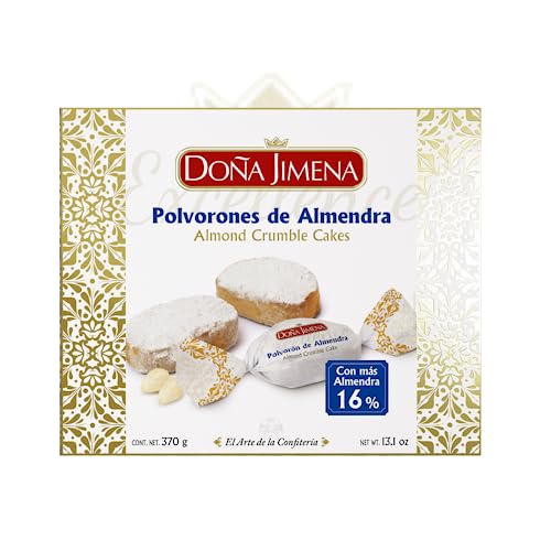 DOÑA JIMENA – Excellence-Polvorones, höchste Qualität, typisches Weihnachtssüßgebäck, handwerklich hergestelltes Rezept, 370 g von Doña Jimena