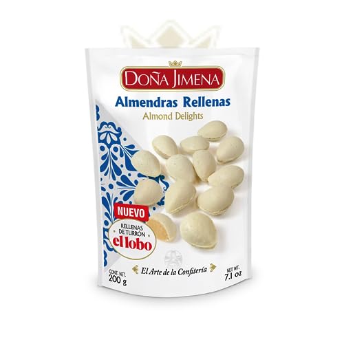 DOÑA JIMENA – Mandeln mit Turrón-Füllung, höchste Qualität, typische Weihnachtssüßigkeit, handwerklich hergestelltes Rezept, 200 g von Doña Jimena