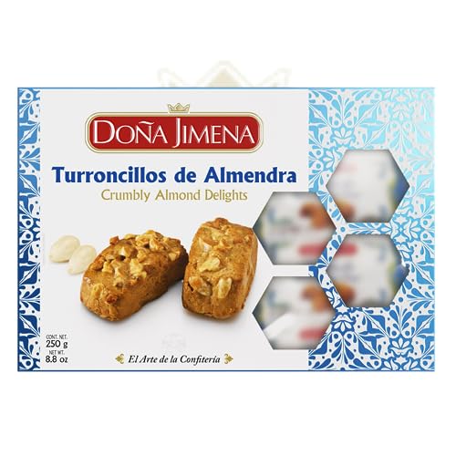 DOÑA JIMENA – Turrón-Plätzchen (auf Spanisch „Turroncillos“), höchste Qualität, typisches Weihnachtsgebäck, handwerklich hergestelltes Rezept, 250 g von Doña Jimena