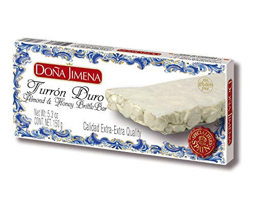 Doña Jimena – Extra hartes Turrón mit Mandeln, Honig und Eiweiß | Knusprige Textur | Typische Weihnachtssüßigkeit, höchste Qualität, glutenfrei | Traditionelles Turrón 150 g Doña Jimena – Extra hartes Turrón mit Mandeln, Honig und Eiweiß | Knusprige Textur | Typische Weihnachtssüßigkeit, höchste Qualität, glutenfrei | Traditionelles Turrón 150 g von Doña Jimena