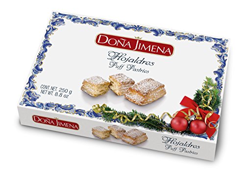 Doña Jimena – HOJALDRES, Puff Pastries Doña Jimena 250g | Typisch andalusische Süßigkeiten in höchster Qualität| Packung mit traditionell hergestelltem Blätterteiggebäck von Doña Jimena