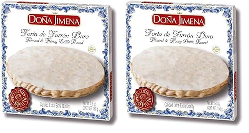 Doña Jimena – Marzipan covered with Pine Nuts Imperial Toledana 150g | Knusprige Textur | Weihnachtssüßigkeit mit traditionellem Rezept, hohe Qualität, runde Form | Traditionelles glutenfreies Turrón von Doña Jimena