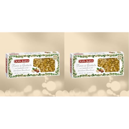 Doña Jimena | Schokoladen mit Erdnuss-Mandelkaramell 150 g | Honig und Salz | Krokant | glutenfrei | höchste Qualität (Packung mit 2) von Doña Jimena