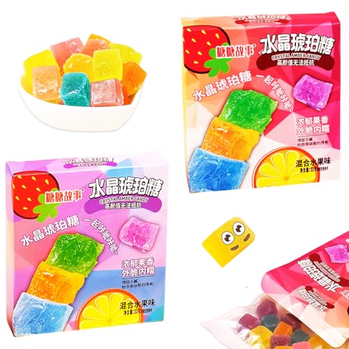 2 Stück Bernsteinfruchtbonbons, Crystal Candy mit Fruchtiger Füllung, Außen Knusprig und Innen Weich, Bunte Gummibonbons, Natürlicher Fruchtgeschmack, Hochzeit Süßigkeiten 2 Stück Bernsteinfruchtbonbons, Crystal Candy mit Fruchtiger Füllung, Außen Knusprig und Innen Weich, Bunte Gummibonbons, Natürlicher Fruchtgeschmack, Hochzeit Süßigkeiten von Dongcill