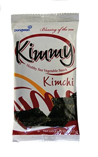 6er Pack ~ KIMMY Gewürzter Seetang Nori mit Kimchi, getrocknet und geröstet; geschnitten [6x 21,6g = 129,6g] von Dongwon
