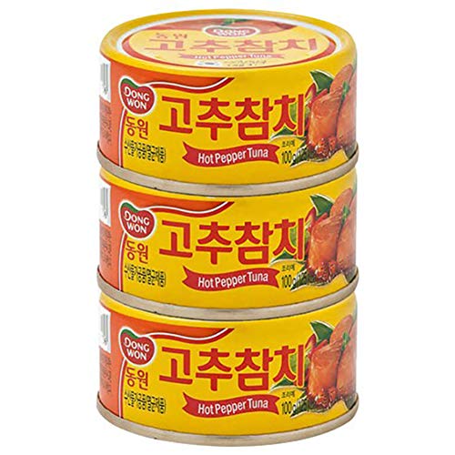 Dongwon Hot Pepper Thunfisch, 100 g x 3EA Pacific Ocean Thunfisch Heiß und Würzig Thunfisch von Dongwon