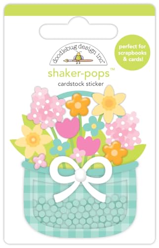 Doodlebug Shaker-Pops 3D Stickers-Blooming Basket von Doodlebug