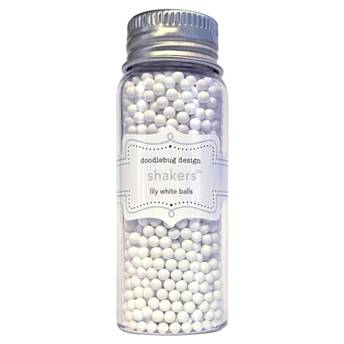 Doodlebug Shakers-Lily White Balls von Doodlebug