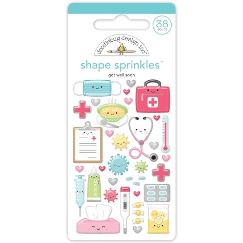 Doodlebug Sprinkles Adhesive Enamel Shapes-Get Well Soon Doodlebug Sprinkles Adhesive Enamel Shapes-Get Well Soon von Doodlebug