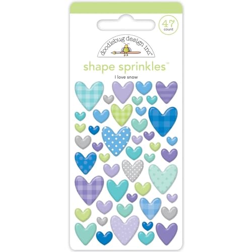 Doodlebug Sprinkles Adhesive Enamel Shapes-I Love Snow Doodlebug Sprinkles Adhesive Enamel Shapes-I Love Snow von Doodlebug