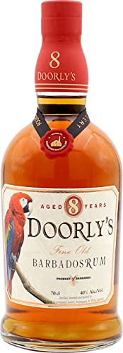 Doorly's Barbados Rum 8 Jahre gereift | 700 ml | 40% Vol. | In Eichenfässern gereift | Noten von Vanille | Erfrischender & klarer Nachklang | Mehrfach ausgezeichnet als Rum Producer of the year von Doorly's