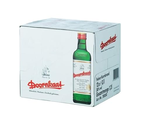 Doornkaat | Feiner Kornbrand | 12 Flaschen a 0,1 Liter | 38% Vol. | Gesamtmenge: 1.2 Liter von Doornkaat
