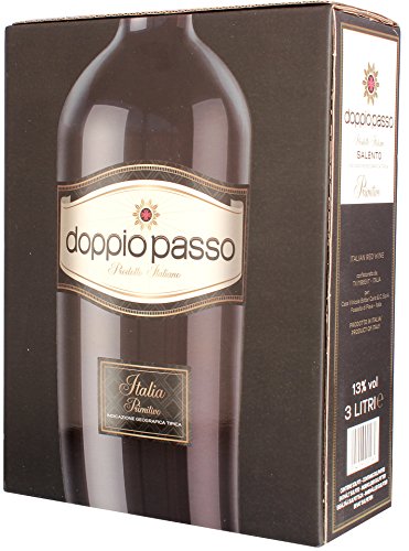 Doppio Passo - Primitivo Rotwein halbtrocken 13% Vol. Bag-in-Box - 3,0l von Doppio Passo
