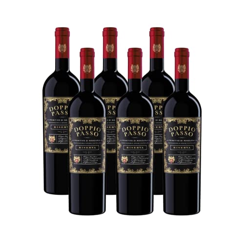 Doppio Passo Riserva Apulien, Rotwein Italien (6 x 0,75l) von Doppio Passo