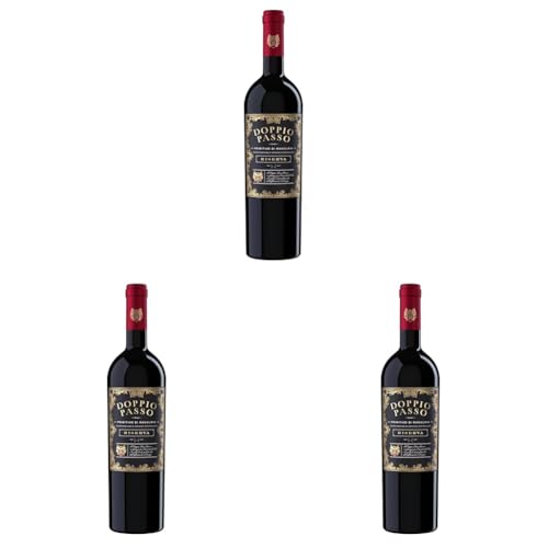 Doppio Passo Riserva Rot, trocken (1 x 0,75 l) (Packung mit 3) von Doppio Passo