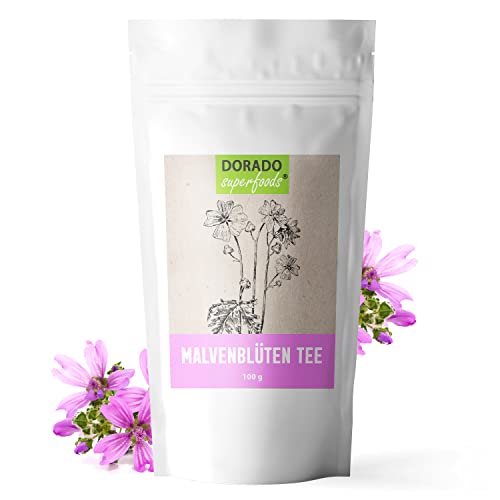 blaue Malvenblüten getrocknet ganz 100 g Tee | wilde Malve Blüte großblütig - Malventee | Malae flos von Dorado Superfoods