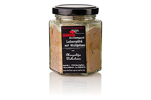 Leberpâté mit Waldpilzen, vom Mangaliza Wollschwein, 150g von Dorfmetzgerei Walter