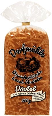 Dorfmühle Dinkel Spiralen 10% Eianteil, 500-g-Packung Dorfmühle Dinkel Spiralen 10% Eianteil, 500-g-Packung von Dorfmühle