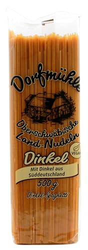 Dorfmühle Oberschwäbische Land-Nudeln Dinkel-Spaghetti vegan, 20er Pack (20 x 500g) von Dorfmühle