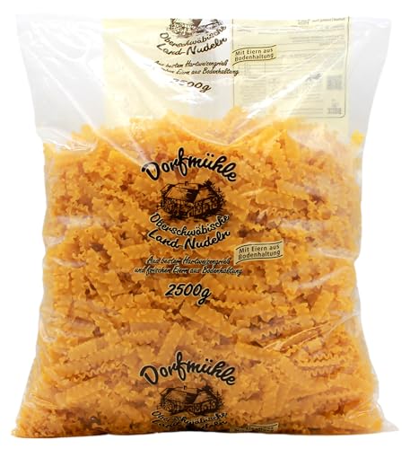 Dorfmühle Oberschwäbische Land-Nudeln Wellenbandnudeln, 2er Pack (2 x 2.5 kg) von Dorfmühle