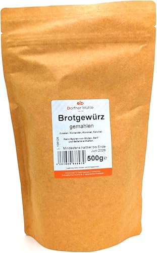 Brotgewürz [500g] - Dorfner Mühle - Fein gemahlene traditionell überlieferte Gewürzmischung aus Bayern von Dorfner Mühle