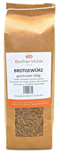 Brotgewürz [500g] - Dorfner Mühle - Grob geschrotete traditionelle Gewürzmischung aus Bayern von Dorfner Mühle