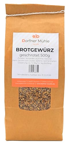 Brotgewürz [500g] - Dorfner Mühle - Grob geschrotete traditionelle Gewürzmischung aus Bayern von Dorfner Mühle