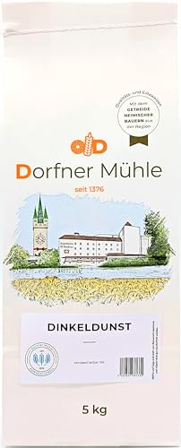 Dinkeldunst [5kg] - Wiener Grießler, Spätzlemehl ein doppelgriffiges Mehl aus Bayern - 100% Dinkel ohne Zusätze von Dorfner Mühle