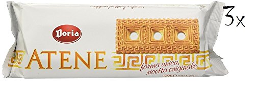 3x Doria Atene Butterkeks 500g Italienisch Kuchen kekse biscuits cookies von Doria