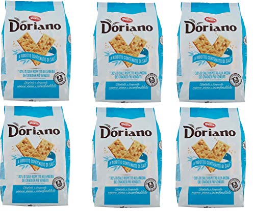 6x Doria Doriano Crackers ohne Salzkörner Salzgebäck gesalzen 700g kekse von Doria
