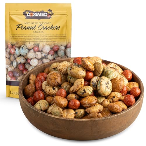 Reiscracker, König Mix, 1 kg | Sortiment Sesam, Mais, Weizensamen | Mit einem Hauch von Sal y Soy | Ideal als Snack | King Mix Vorspeisenmischung in einer 1 kg Packung | Dorimed von DORiMED