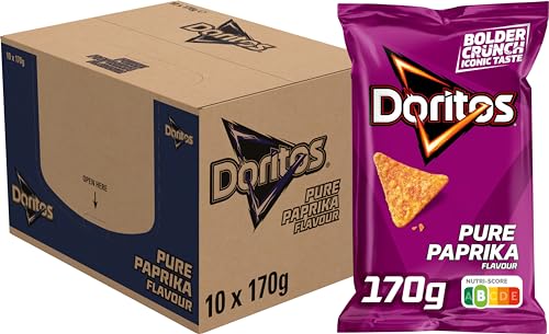 Doritos Tortilla Chips Pure Paprika, Doos 10 stuks x 170 g von Doritos